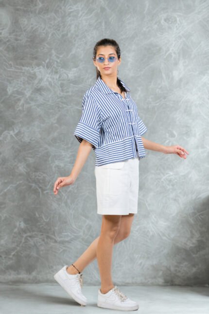 Blue Stripe Top