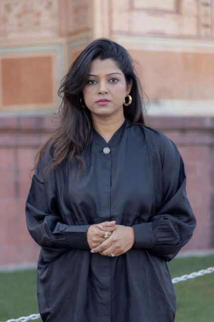 Black Peace Silk Shirt